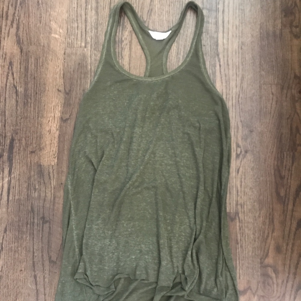 Casual Green Tank Top